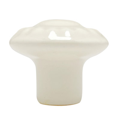 Bouton d'armoire à champignon en céramique Brixwell BXB1231A