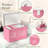Pink Divided Compartment Personal Care Storage Box