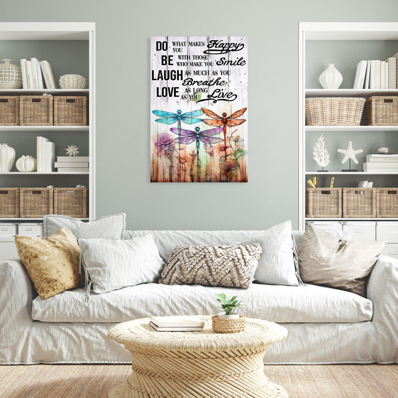 " Do What Makes You Happy ", 20" H x 16" W x 1.25" D
