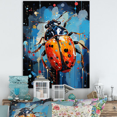 Art mural sur toile coccinelle, reproduction d'insectes de jardin - Pleins feux sur les coccinelles