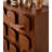 Retro Style Square Handle Accent Chest