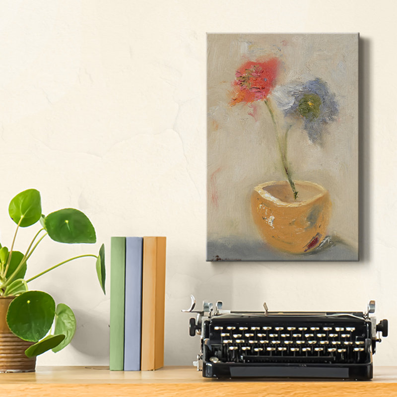 Fleurs de tasse de thé - impression, H 48 po x l 32 po x P 1 po