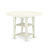 5 Piece Dining Room Table Set Includes a Round Kitchen Table with Dropleaf & Shelves and 4 Linen Fabric Dining Chairs, Linen White-1213918221-1241473059