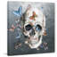 «Tinted Happy Butterfly Skull» par Parvez Taj, reproduction d'art sur toile tendue-1007389294