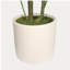 30 "plante tropicale artificielle feuille d'alocasia avec pot blanc 2pc / ensemble