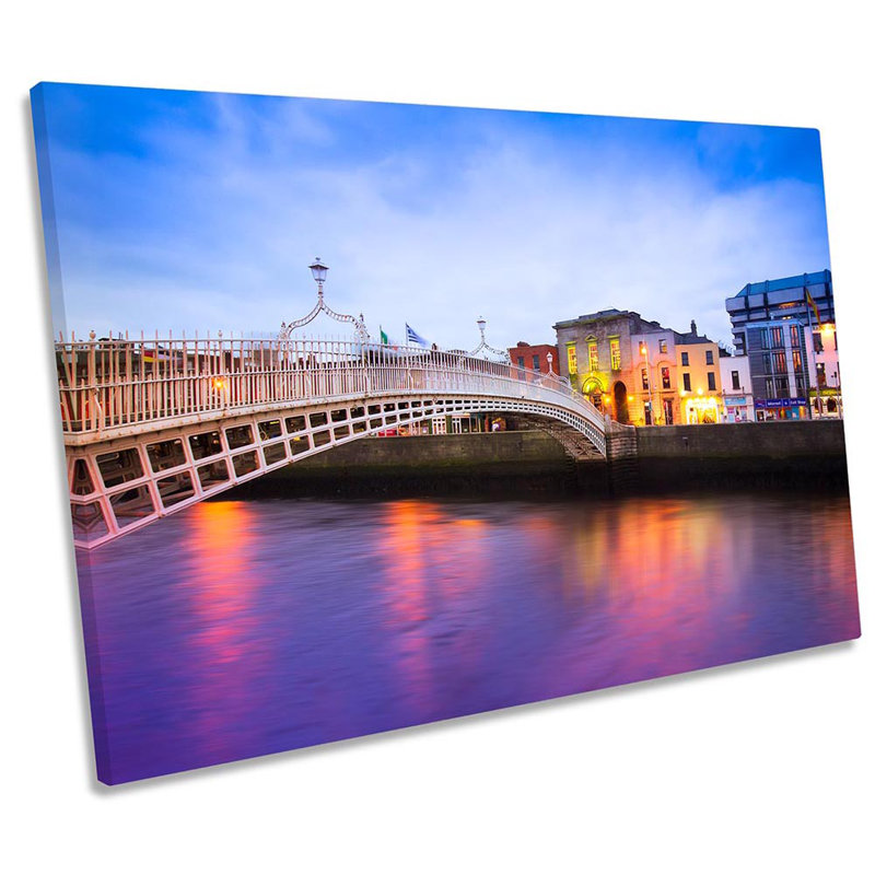 Ha'penny Bridge Dublin - Wrapped Canvas Print, 81.3cm H x 121.9cm W