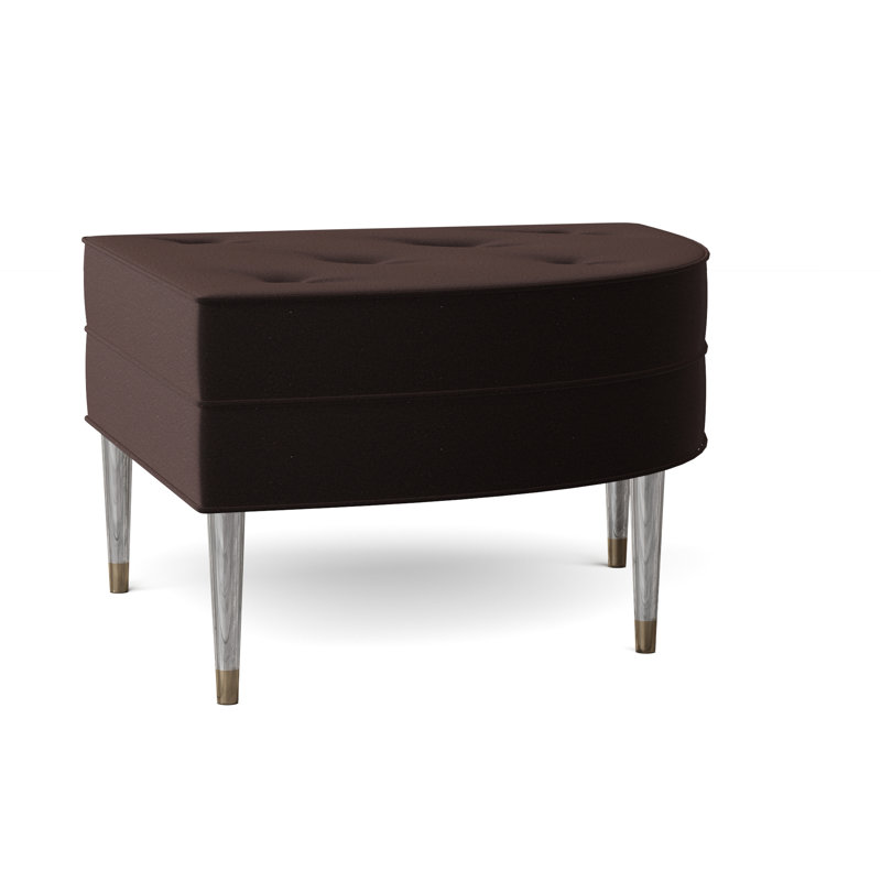 Repose-pieds cocktail capitonné 30 "morceau de gâteau, Acajou Margaret