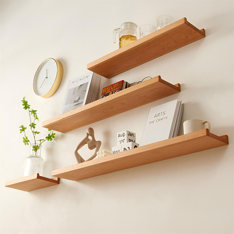 Vintage Solid Wood Wall Hanger, 3.93" H x 27.55" W x 1" D