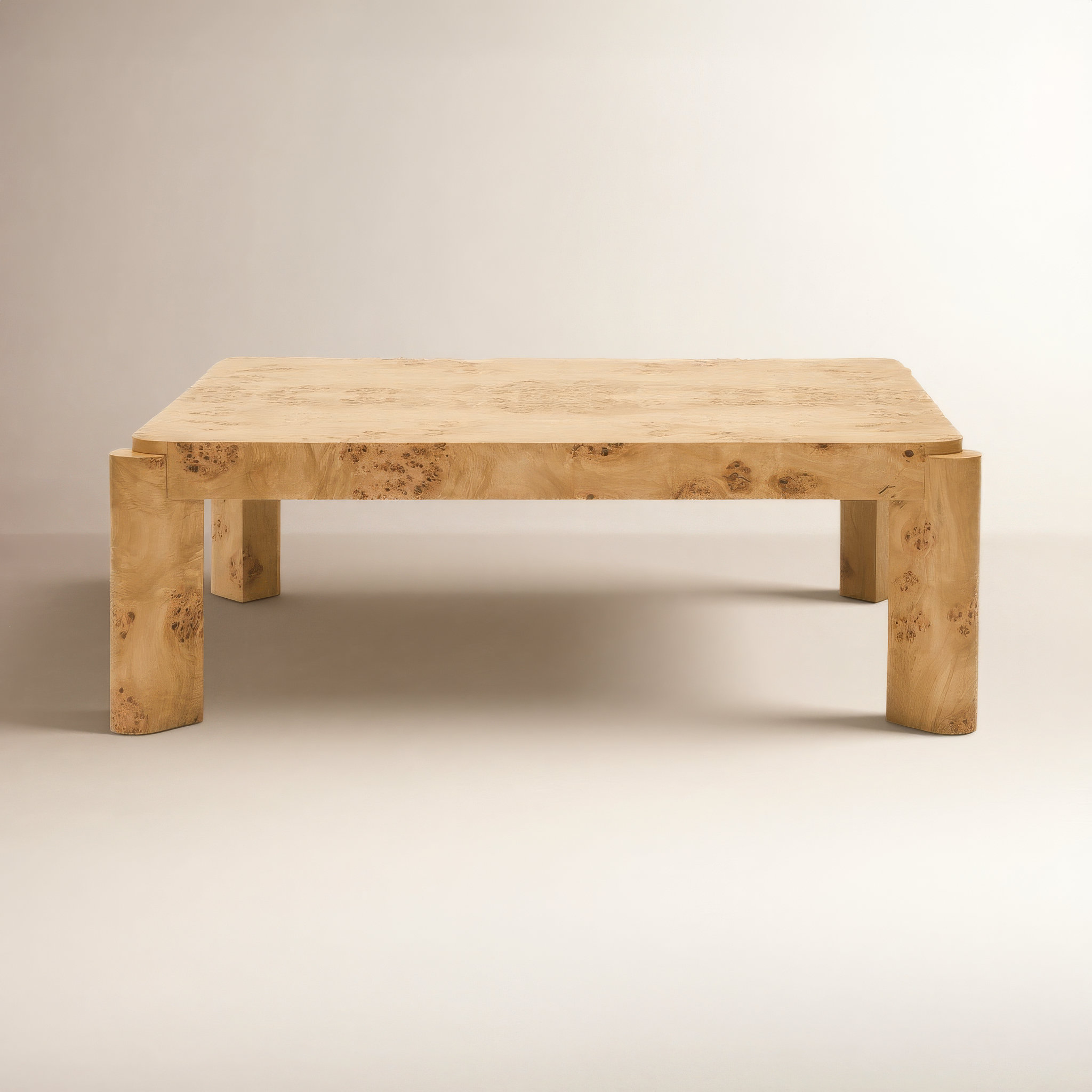 Jakus 47" Burl Wood Coffee Table