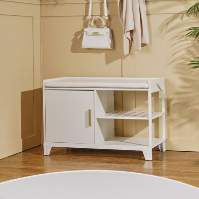 Deandray Polyester Blend Upholstered Storage Bench