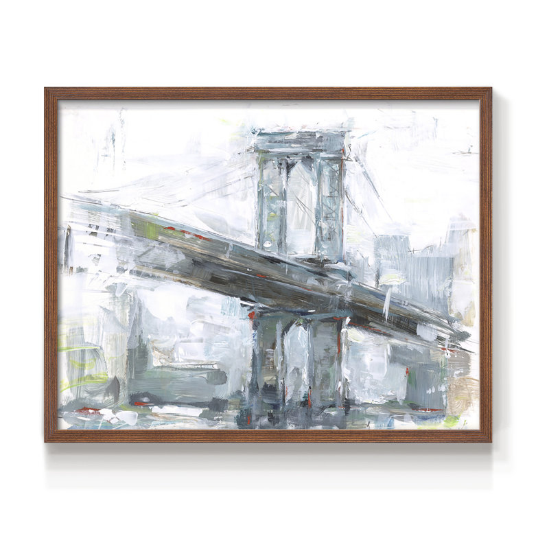 Brilliant City Study IV - Reproduction encadrée - Restickable, Noyer, H 22 po x l 28 po