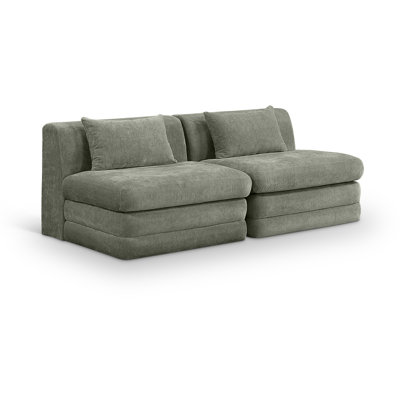 Causeuse modulaire en tissu Eilene Chenille
