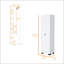 Armoire balai blanche avec tablettes de rangement