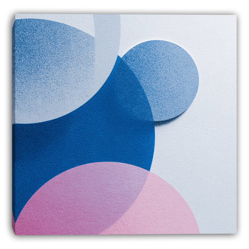 Circles in Harmony II, art mural sur toile tendue, H 20 po x l 20 po