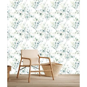 Red Barrel Studio® Godinez Peel & Stick Floral Wallpaper & Reviews ...