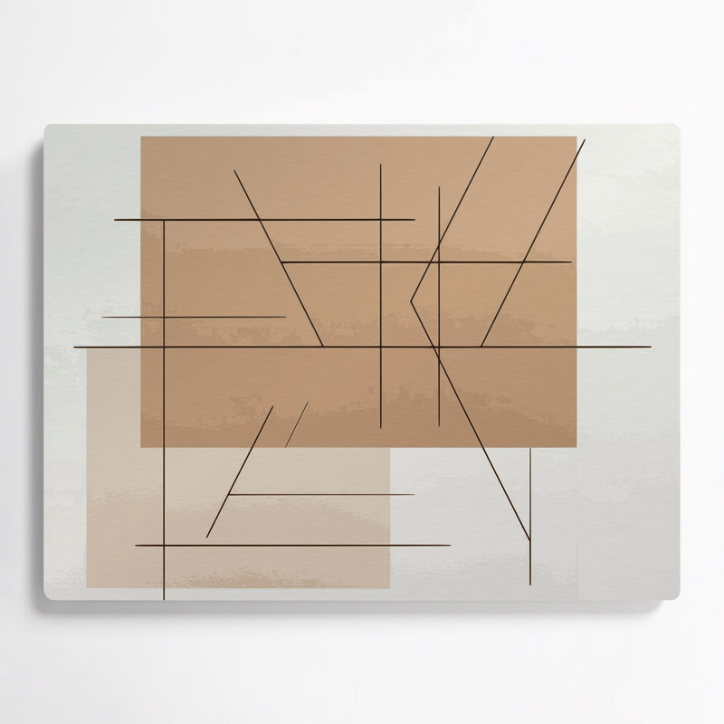 Minimalisme 30, art mural en métal brun, H 11 po x l 14 po