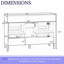 Meuble-lavabo autoportant en MDF de 122 cm (48 po), style moderne avec rangement, lavabo central intégré, comptoir et lavabo en composite SMC, quincaillerie noire, étagères réglables et portes à fermeture amortie.-1054114821