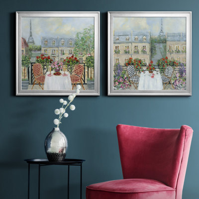 " Toast To Paris " 2 - Pieces Painting Print