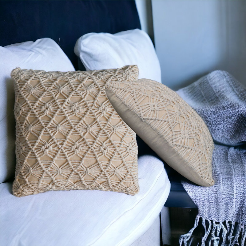 Chipperfield Square Cushion, White