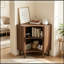 Armoire d'angle avec portes coulissantes et tablettes réglables