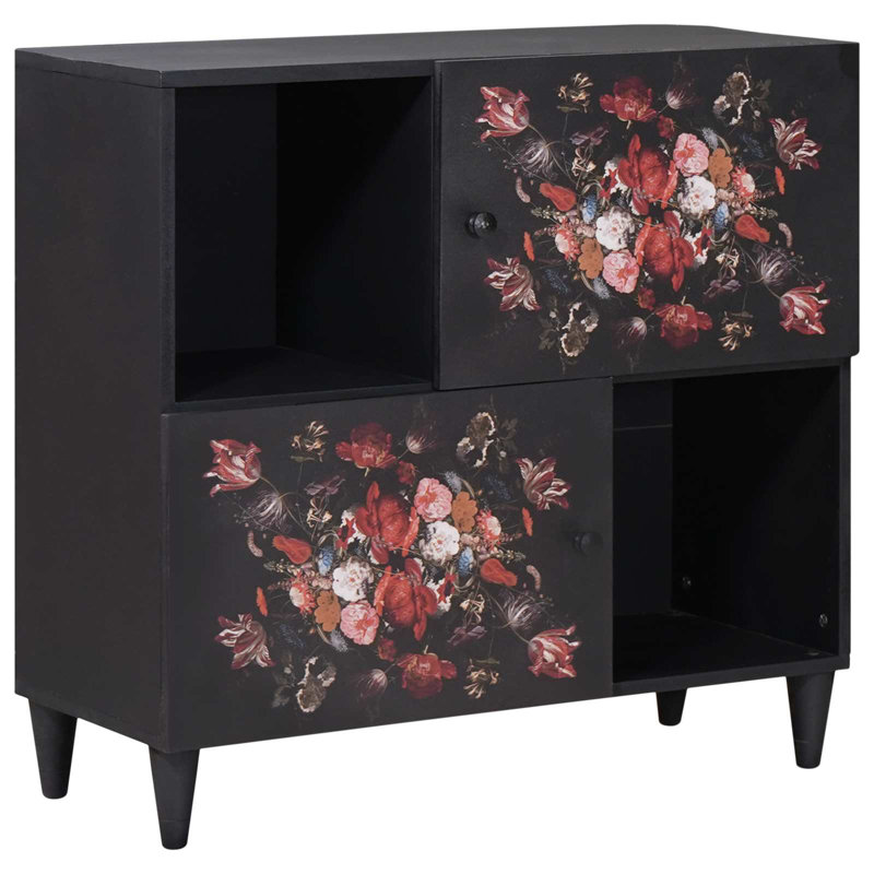 Solid Wood Rectangle Accent Cabinet