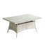 Ensemble de salle à manger d'extérieur en aluminium 7 pièces avec table rectangulaire en verre et fauteuils ergonomiques