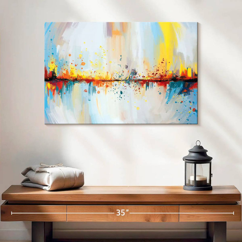 Avery, paysage urbain abstrait, H 16 po x l 24 po
