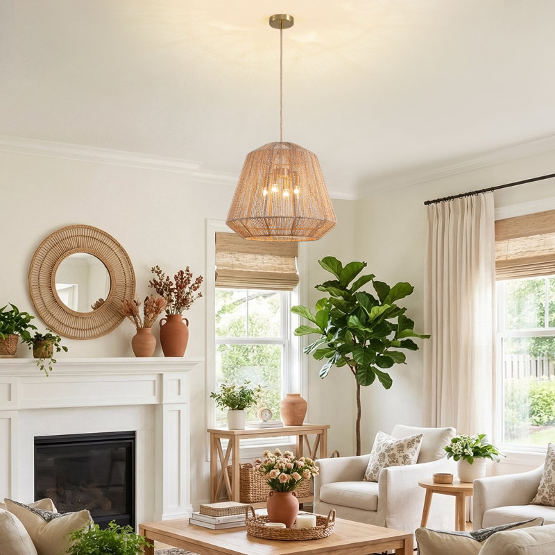 4 - Light Lantern Rope Geometric Chandeliers