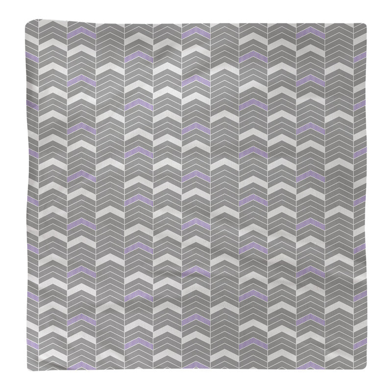 Serviette en coton bicolore lignée Stephenie, Mauve / accent, H 0,1 po x l 22 po x P 22 po, Sergé de coton