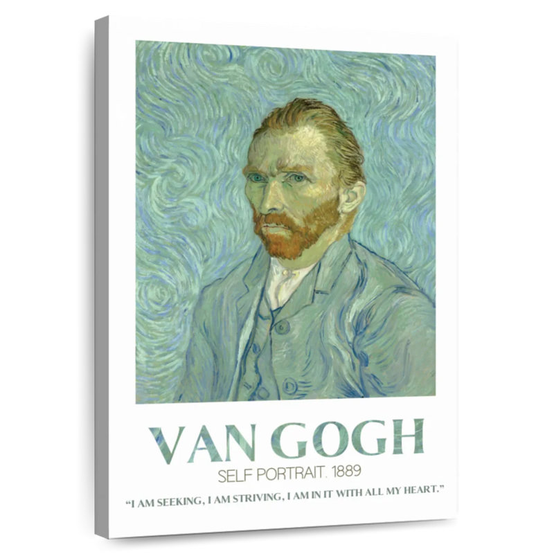 Autoportrait Van Gogh, affiche d'exposition, H 45 po x l 30 po