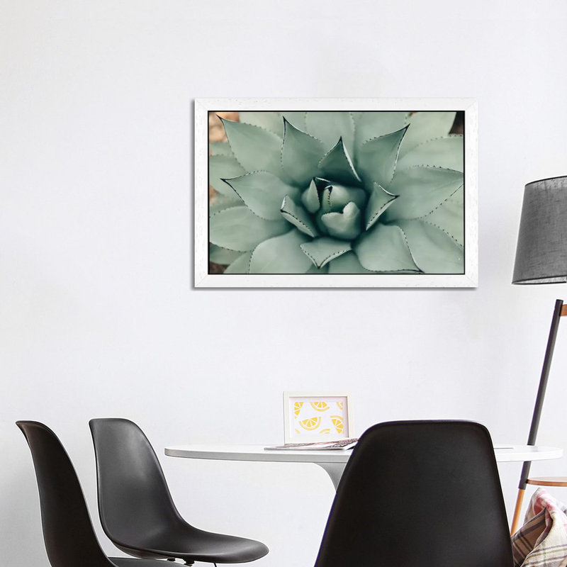 Mint Succulent I by Chelsea Victoria - Print, 66.04 cm H x 45.72 cm W, White Framed