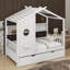 Lit simple avec lit gigogne et tablette-865921935