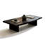 Table basse noire en bois massif-700161614