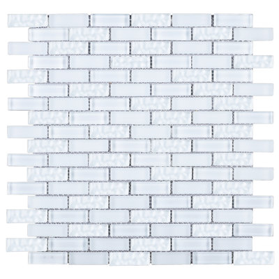 Carrelage mosaïque en verre lustré Crystile Brick 11,82 po x 12,01 po