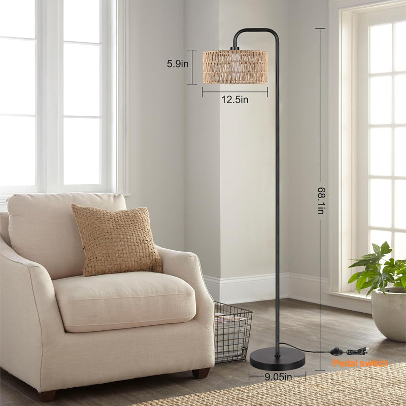 Anareli 68'' Brushed Arched Floor Lamp