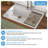 Quartz 33"L x 22"W Quartz Workstation Kitchen Sink Drop In Double Bowl Granite Composite Kitchen Sink with Cutting Board,Roll-up Rack-123687610