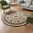 Washable Round Area Rug With Non-Slip Underside