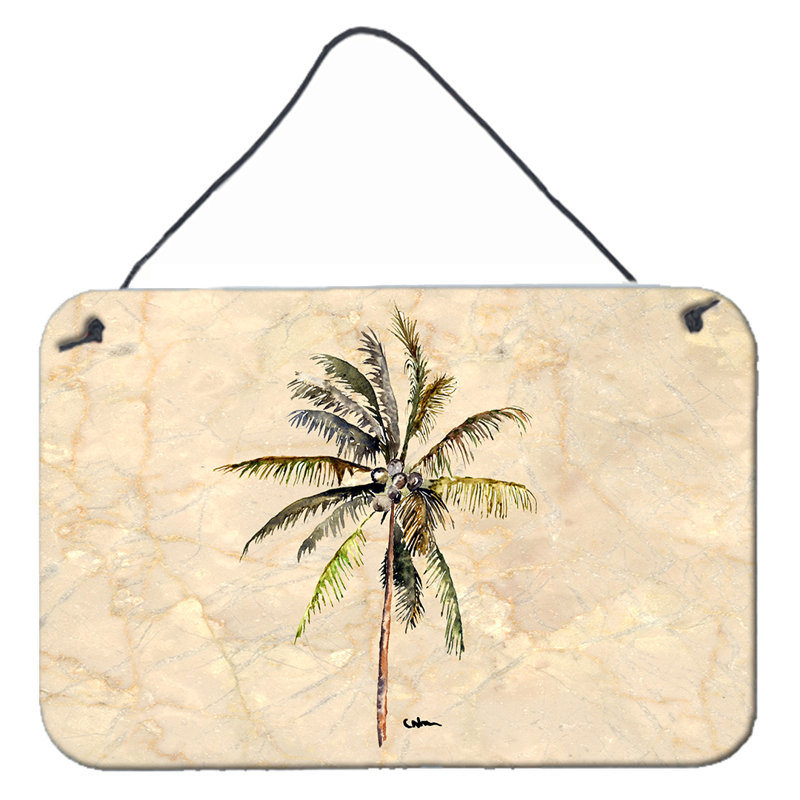 « palm tree »-impression sans cadre sur métal, H 8po x l 12 po x P 0,02 po