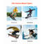4 supports muraux de planche de surf horizontaux pour le rangement et la présentation, organisateur de support de planche en métal à hauteur réglable, planches de kite, planche courte, skis, capacité de poids de 100 lb, acier Q235 noir,