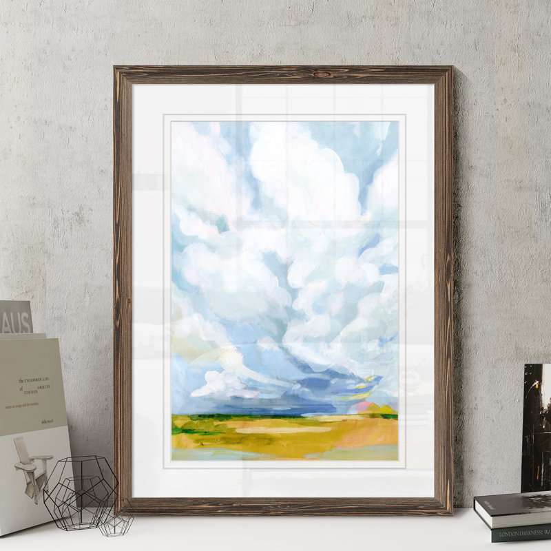 « lucid skies i » par paul cezanne-cadre photo, reproduction d’art sur papier, Encadré à imprimé moka