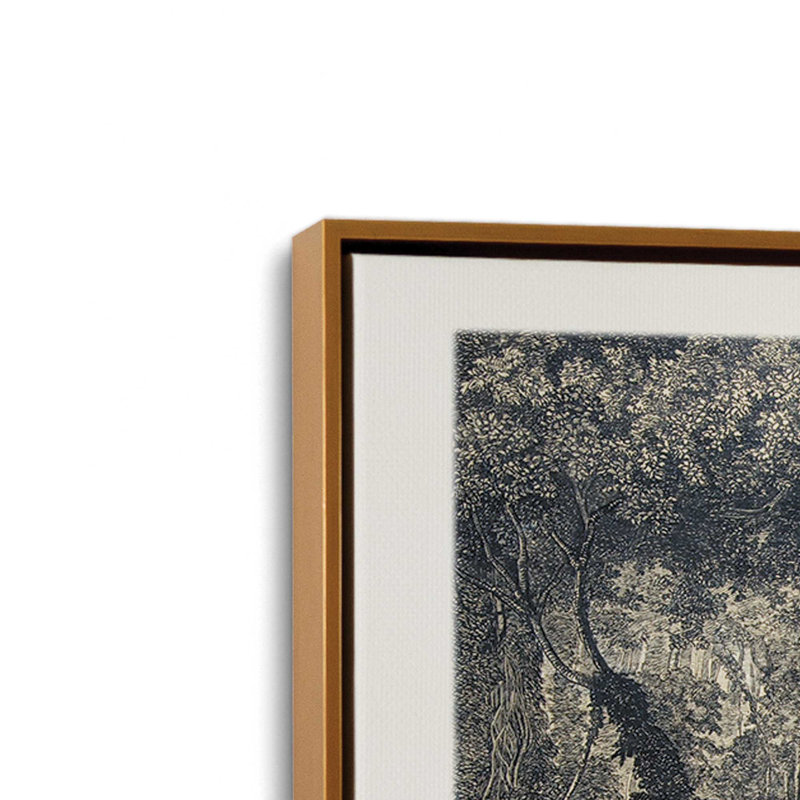 «Jungle Rapids» par Stellar Design Studio, reproduction d'art, 37.5" H x 37.5" W, Gold, Framed Canvas
