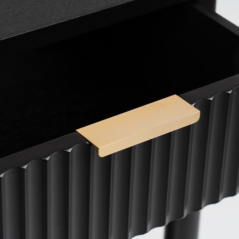Solid Wood End Table, Black