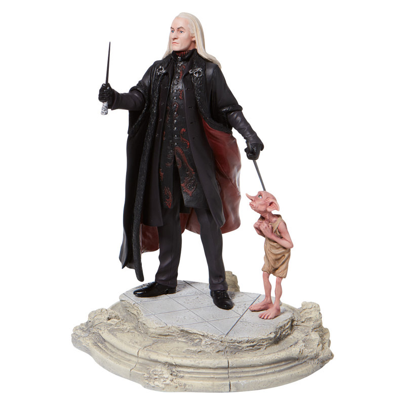 Wizarding World of Harry Potter Lucious Malfoy with Dobby Figurine 10.3in H