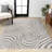Maribo High-Low Abstract Groovy Striped Gray/Ivory Indoor/Outdoor Rug-1156786652
