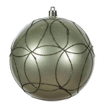 Candy Ornament with Circle Glitter Pattern