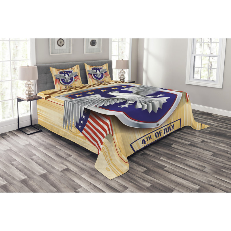 4Th of Bedspread Set with Shams, 220 x 264 cm