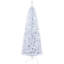 Crayon, arbre de Noël artificiel non éclairé, sapin de Noël mince avec branches réalistes, arbre d'Halloween avec pointes, blanc-115294578