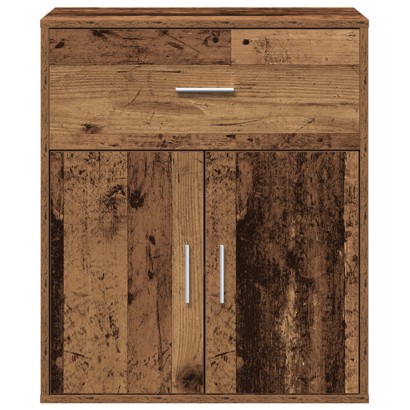 Sideboard With Drawer 60 X 31 X 70 Cm Engineered Wood, Old Wood