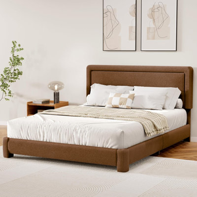 Cordoba Upholstered Platform Bed with Adjustable Headboard