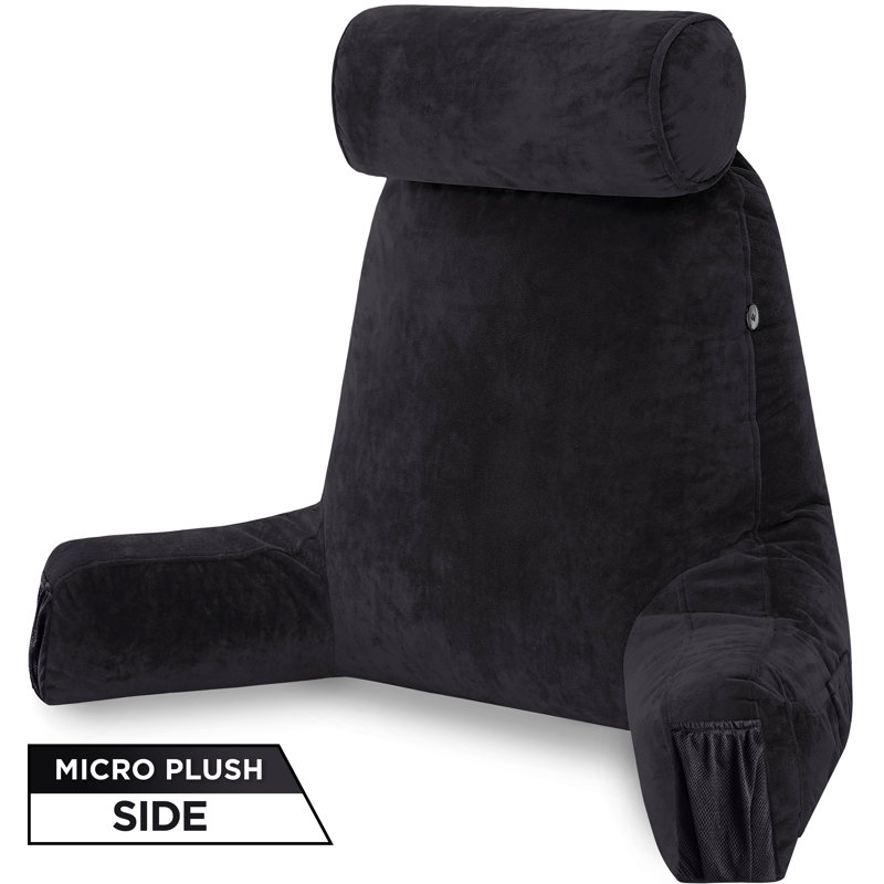 Housse et insert de coussin de lecture et de repos extérieur, Noir écurie